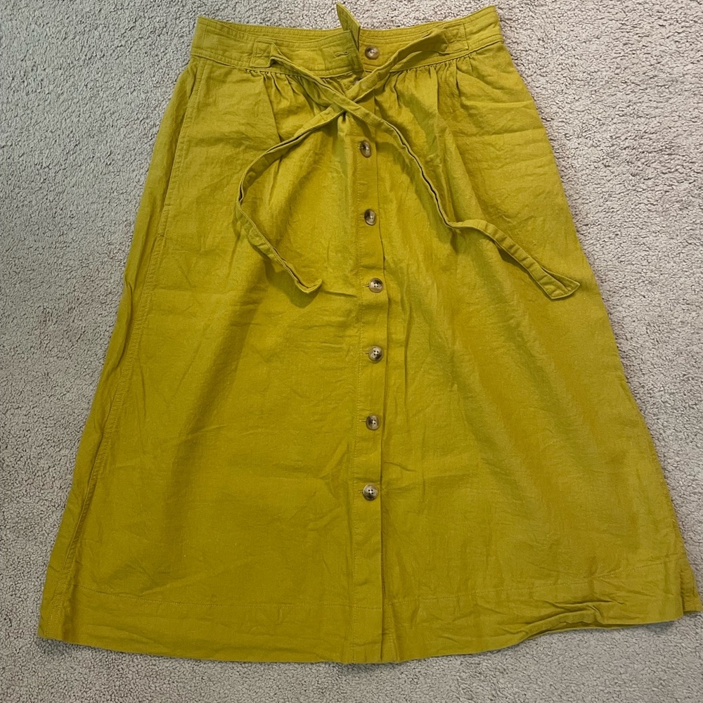 Madewell Linen Midi Skirt